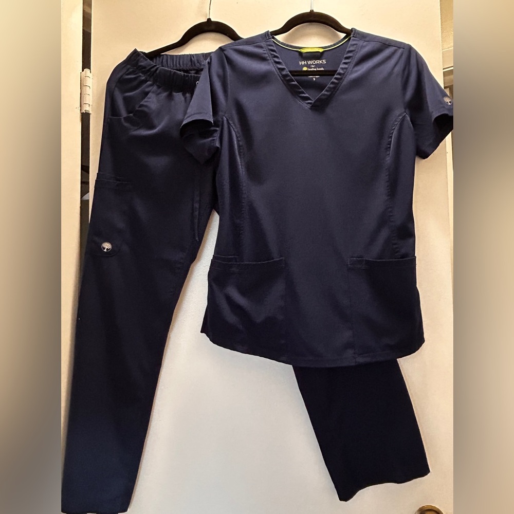 HH Works Navy Blue Scrub Top & Pants